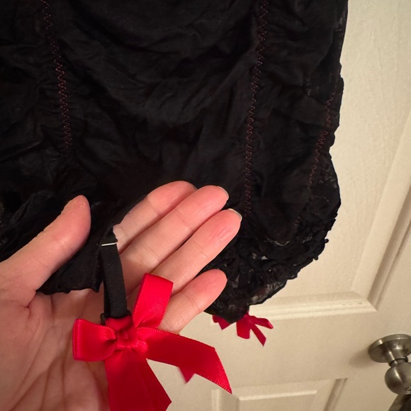 Victoria's Secret Black Slip with garters - Picture 3 of 5